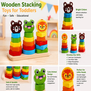 Wooden Animal Tower