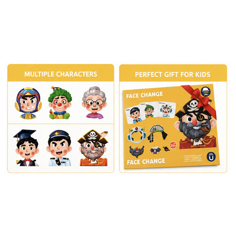 Wooden Face Change Puzzle