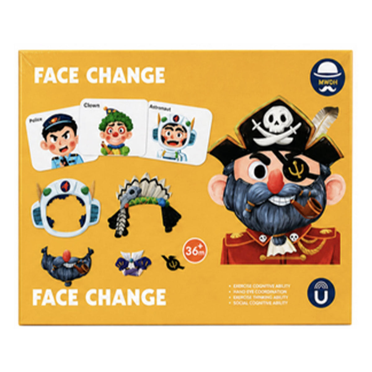 Wooden Face Change Puzzle