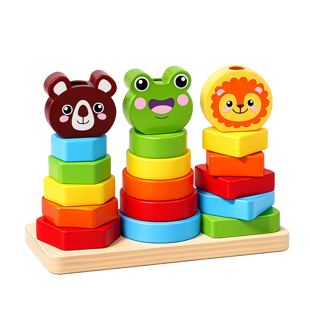 Wooden Animal Tower