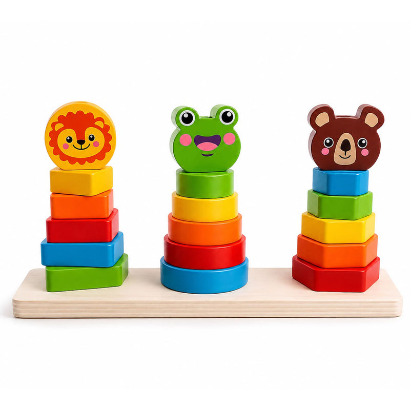 Wooden Animal Tower